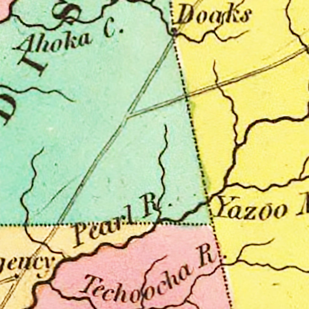 Vintage Map of Mississippi 1831