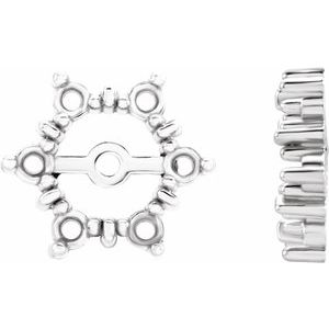 14K White Gold 4.7 mm ID Earring Jacket Mounting
