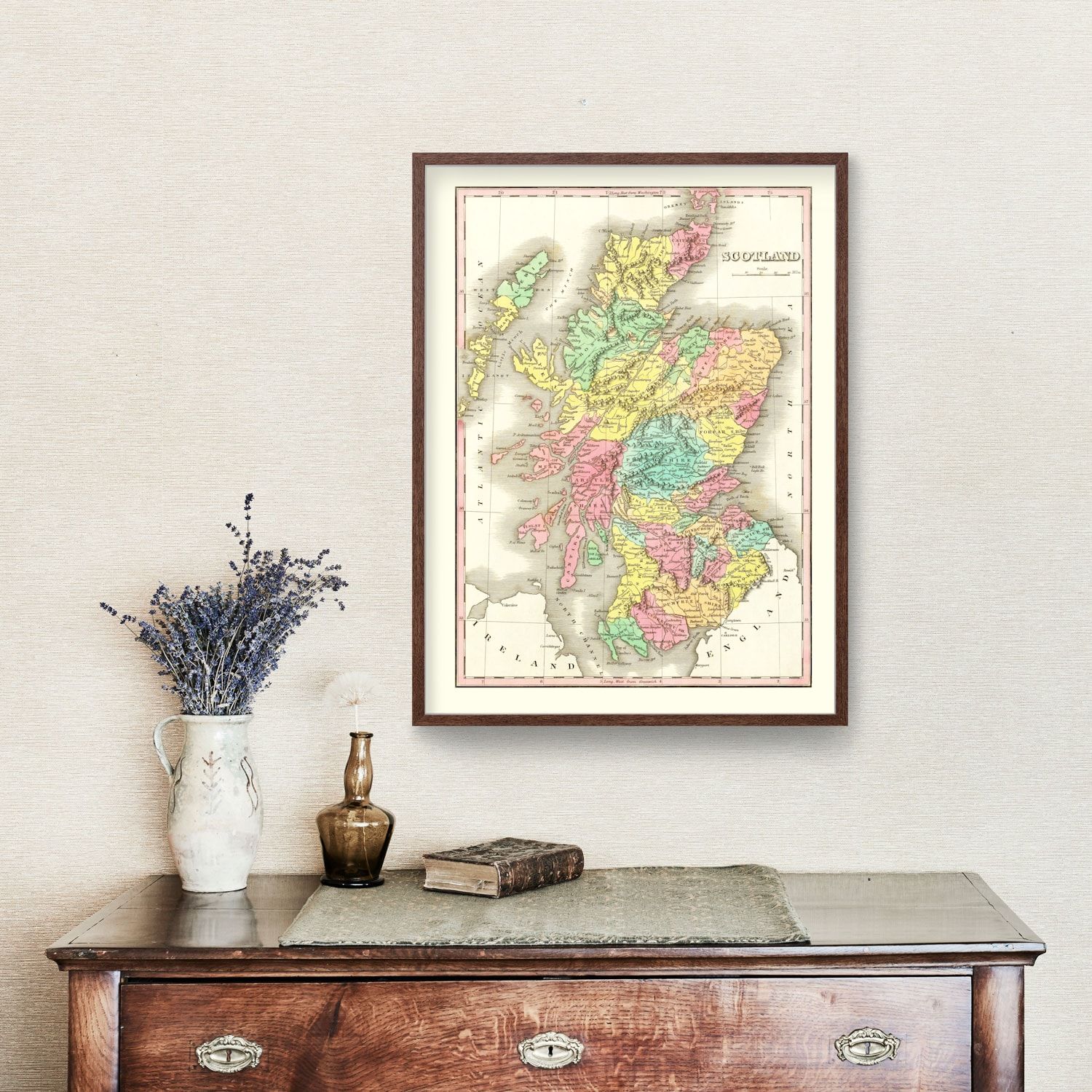 Vintage Map of Scotland 1831