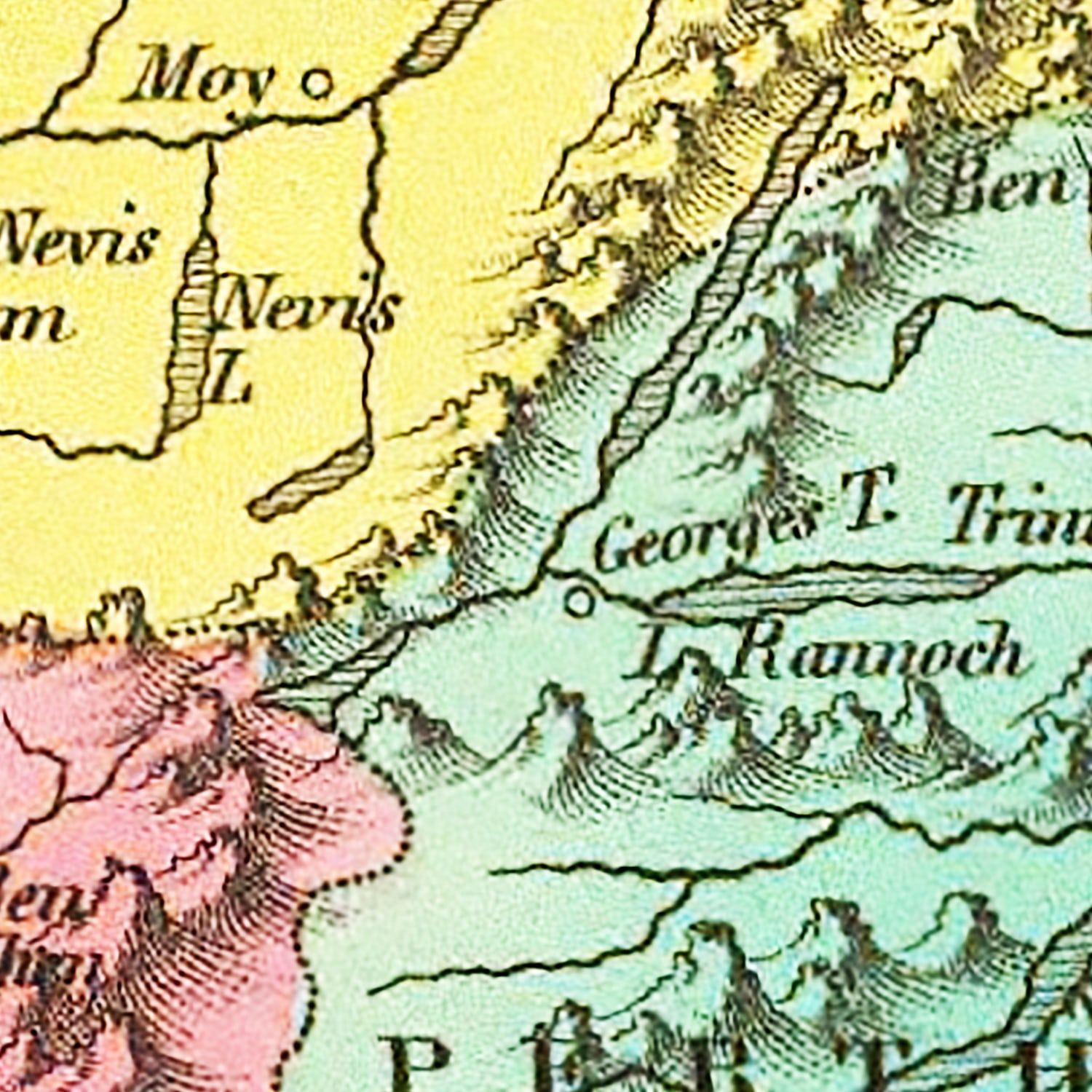 Vintage Map of Scotland 1831