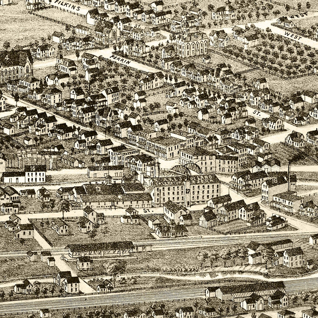 Vintage Map of Fairport, New York 1885