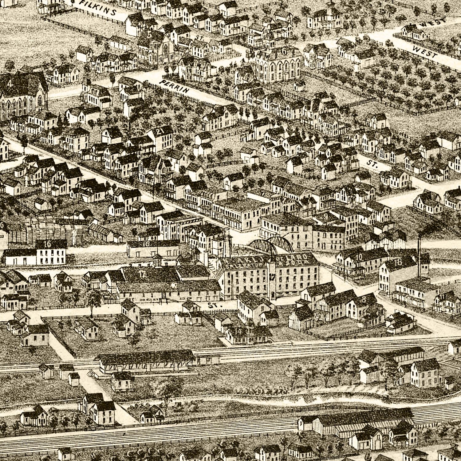 Vintage Map of Fairport, New York 1885