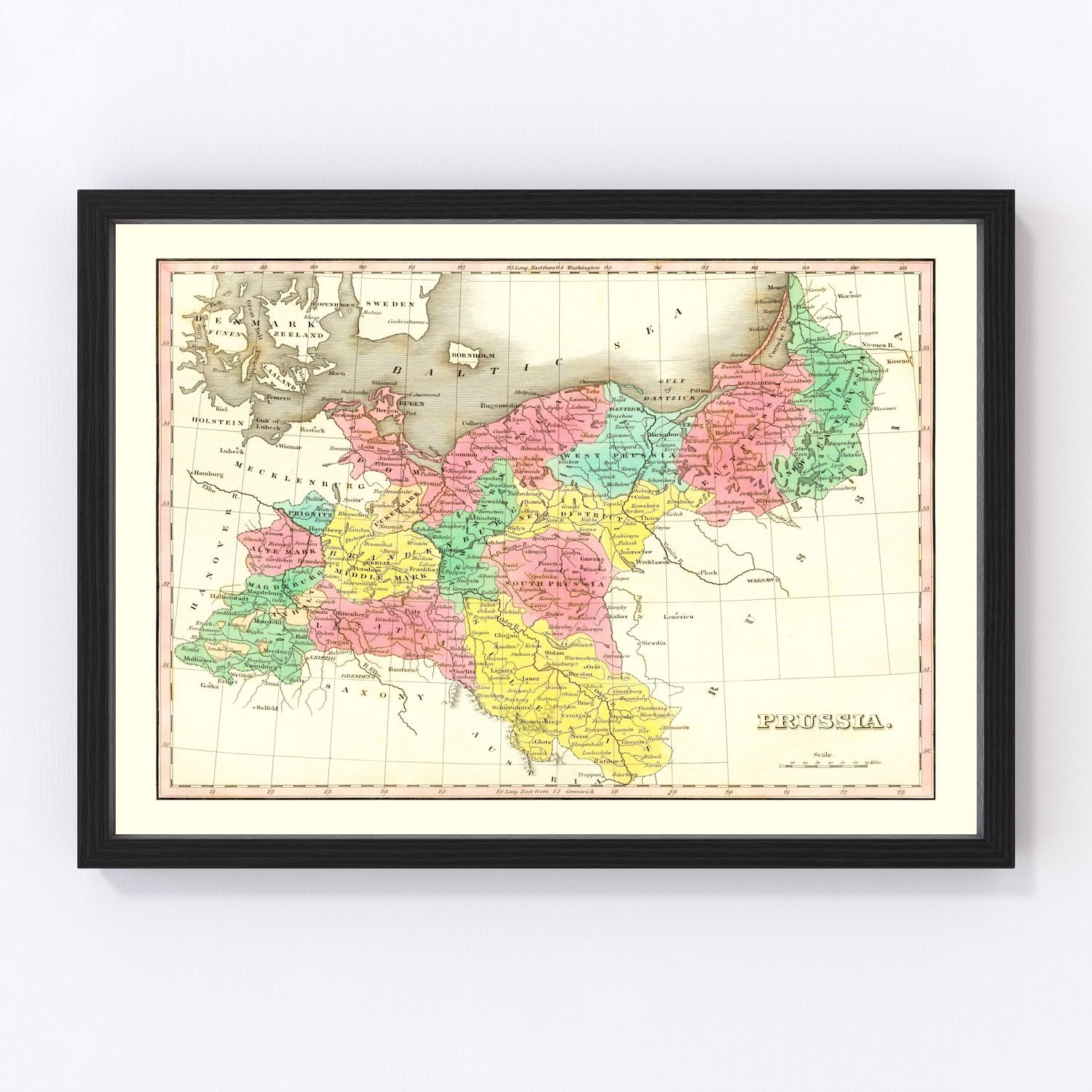 Vintage Map of Prussia 1831