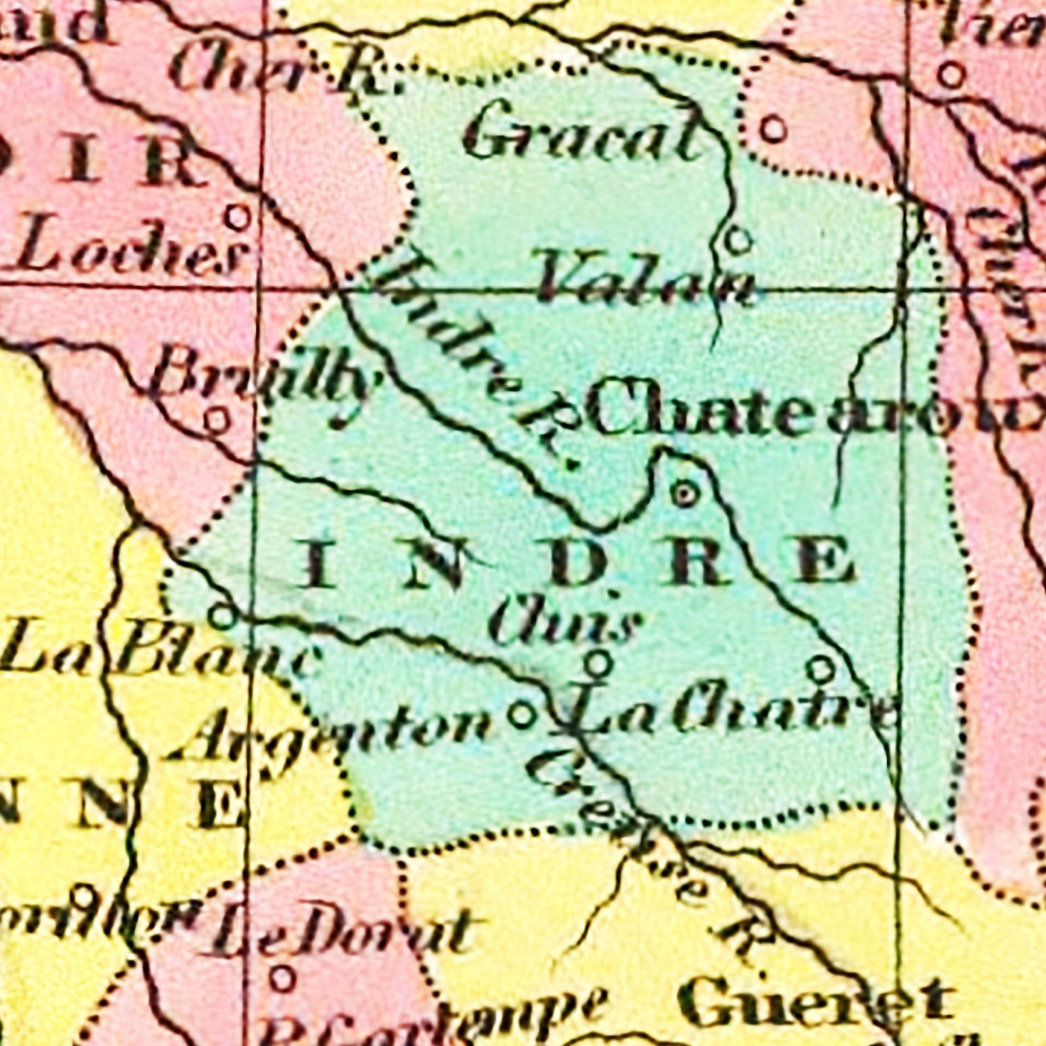 Old Map of France in Departments 1831