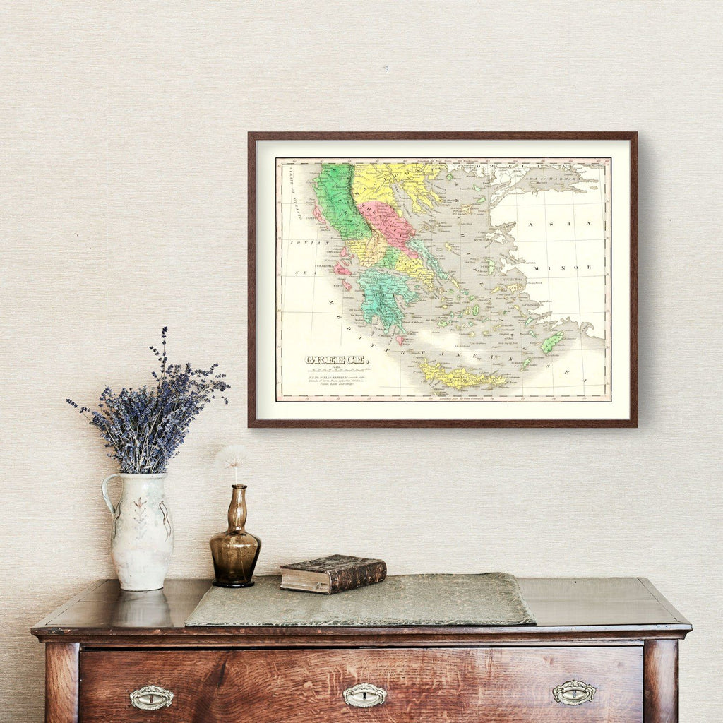 Vintage Map of Greece 1831