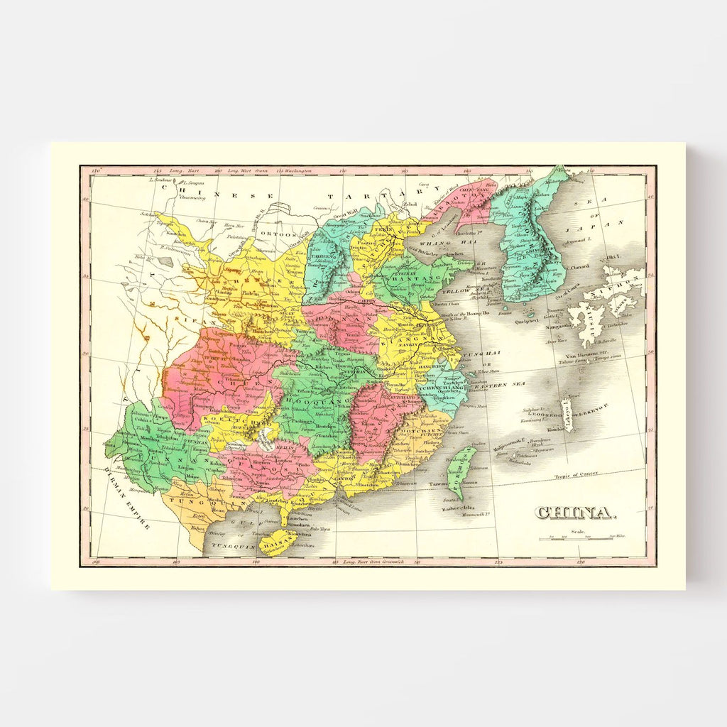 Vintage Map of China 1831