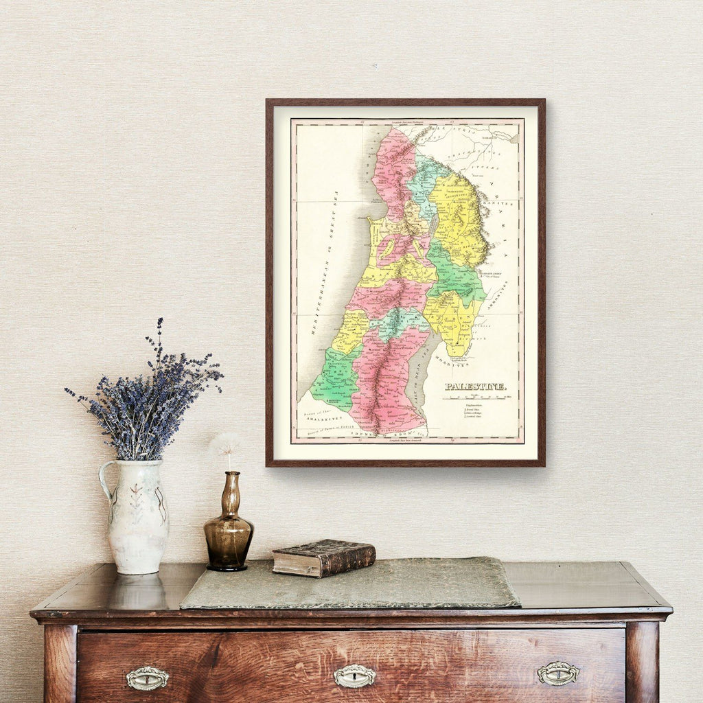 Vintage Map of Palestine 1831