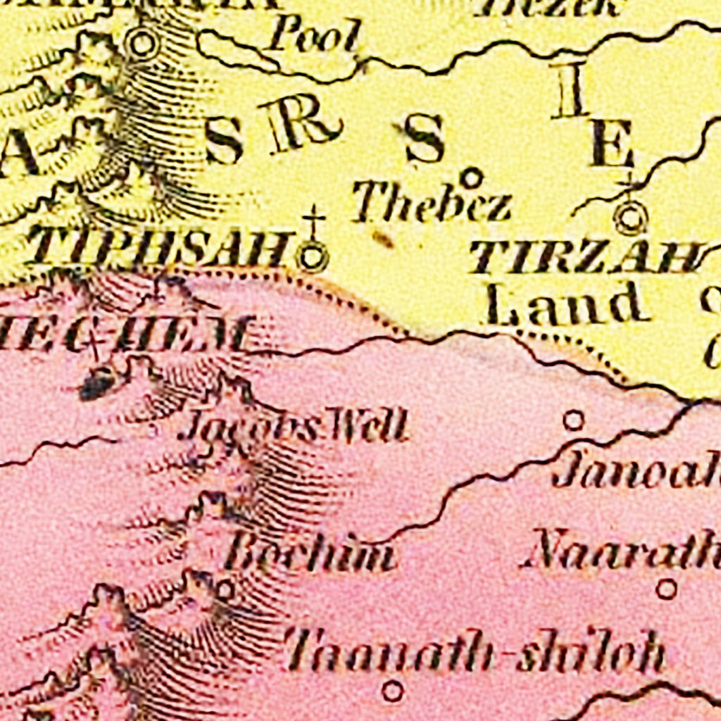 Vintage Map of Palestine 1831
