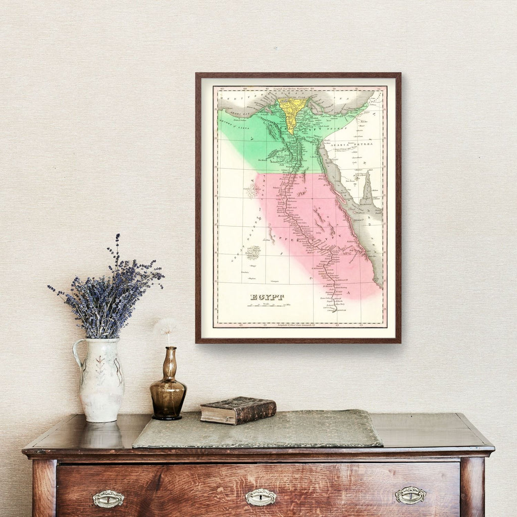 Vintage Map of Egypt 1831