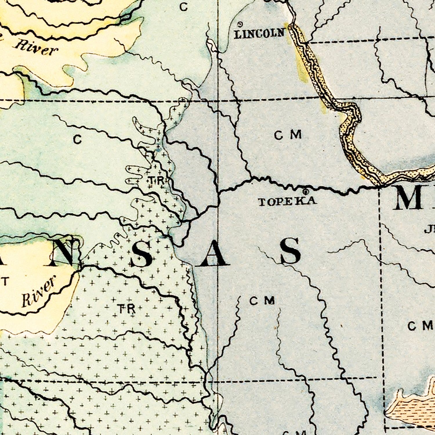 Geological Map of the United States 1882
