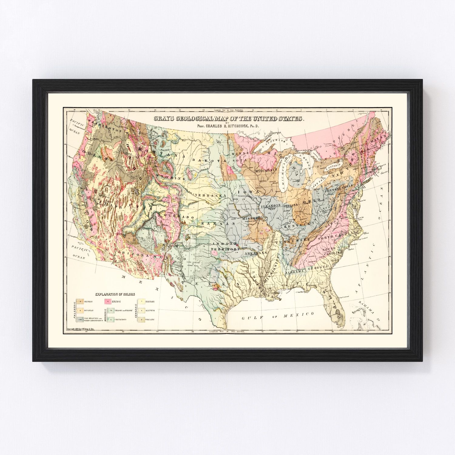 Geological Map of the United States 1882