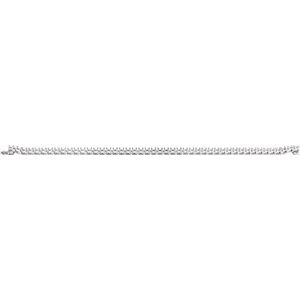 14K White Gold 3 mm Round Line 7" Bracelet Mounting – image 4