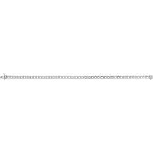 14K White Gold 3 mm Round Line 7" Bracelet Mounting – image 3