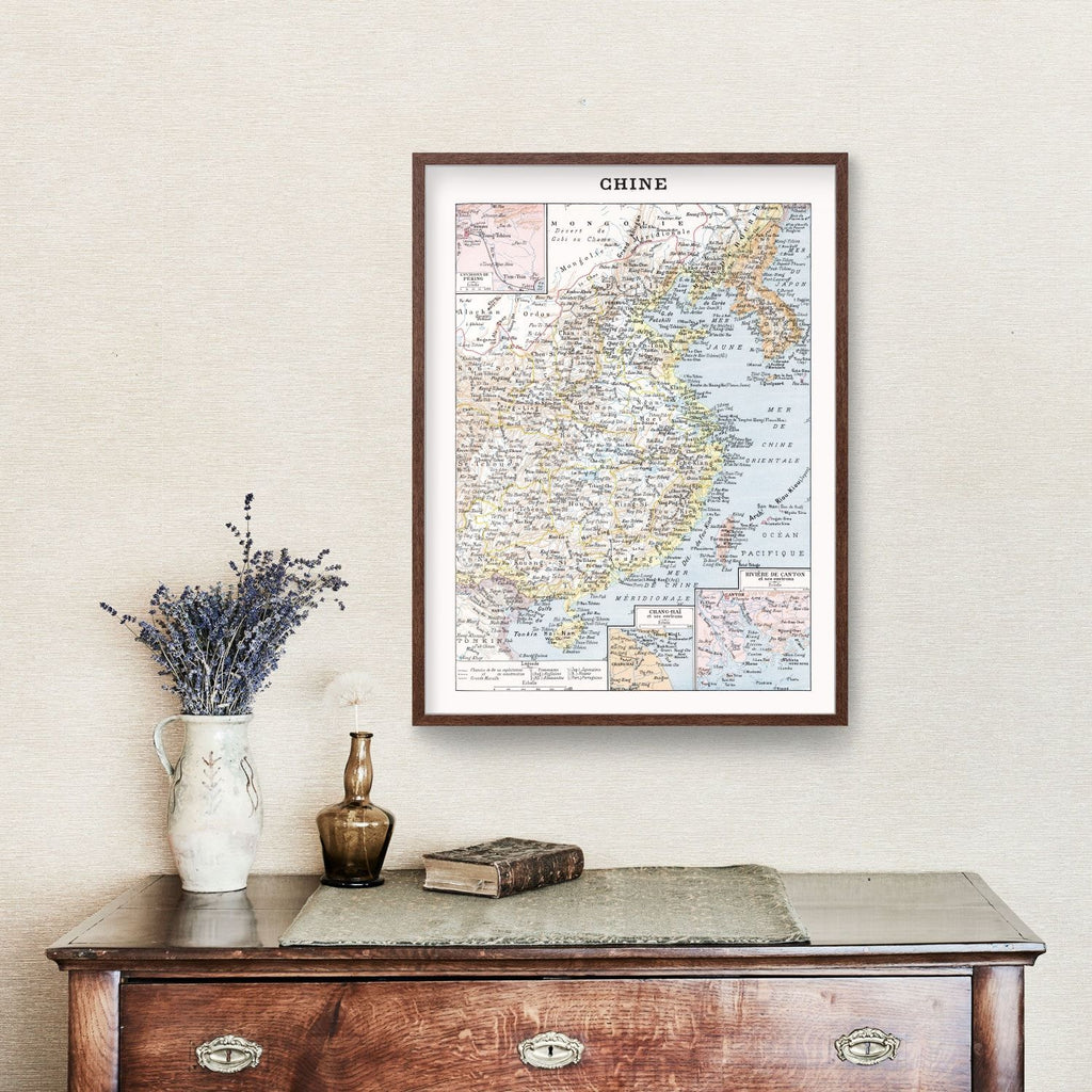 Vintage Map of China 1900