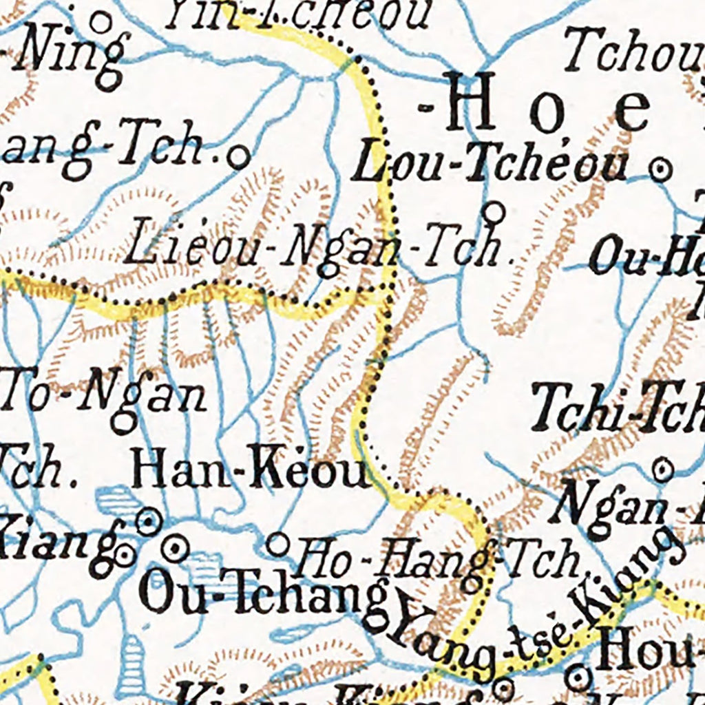 Vintage Map of China 1900