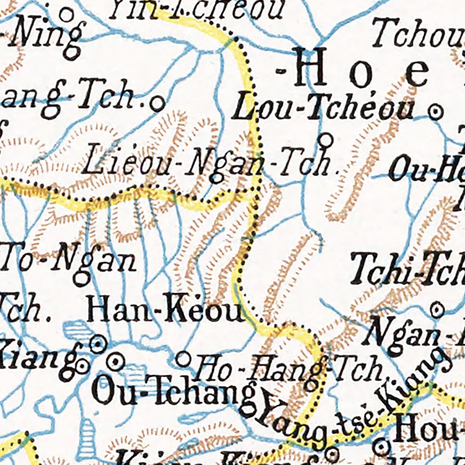 Vintage Map of China 1900
