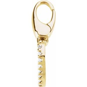 14K Yellow Gold .08 CTW Natural Diamond Heart Charm/Pendant – image 2