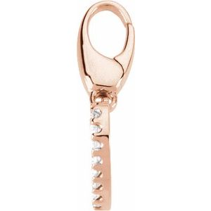 14K Rose Gold .08 CTW Natural Diamond Heart Charm/Pendant – image 2
