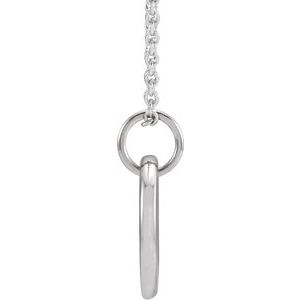 Platinum Engravable .005 CT Natural Diamond 16-18" Necklace