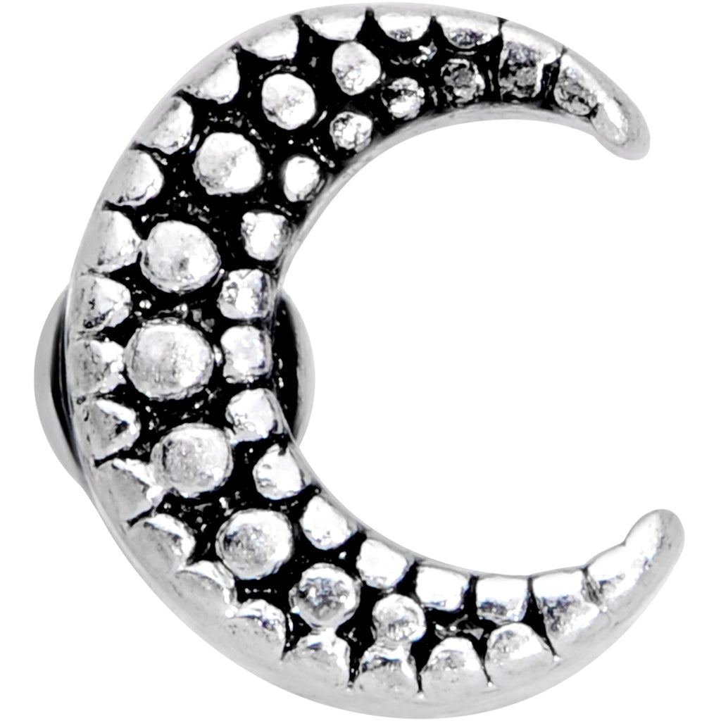 20G 5/16 Textured Crescent Moon Nose Bone