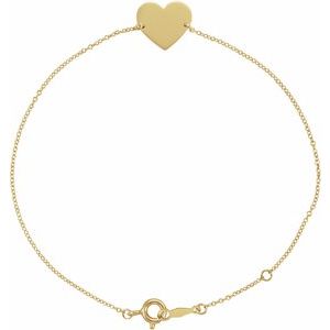 Engravable Heart Bracelet