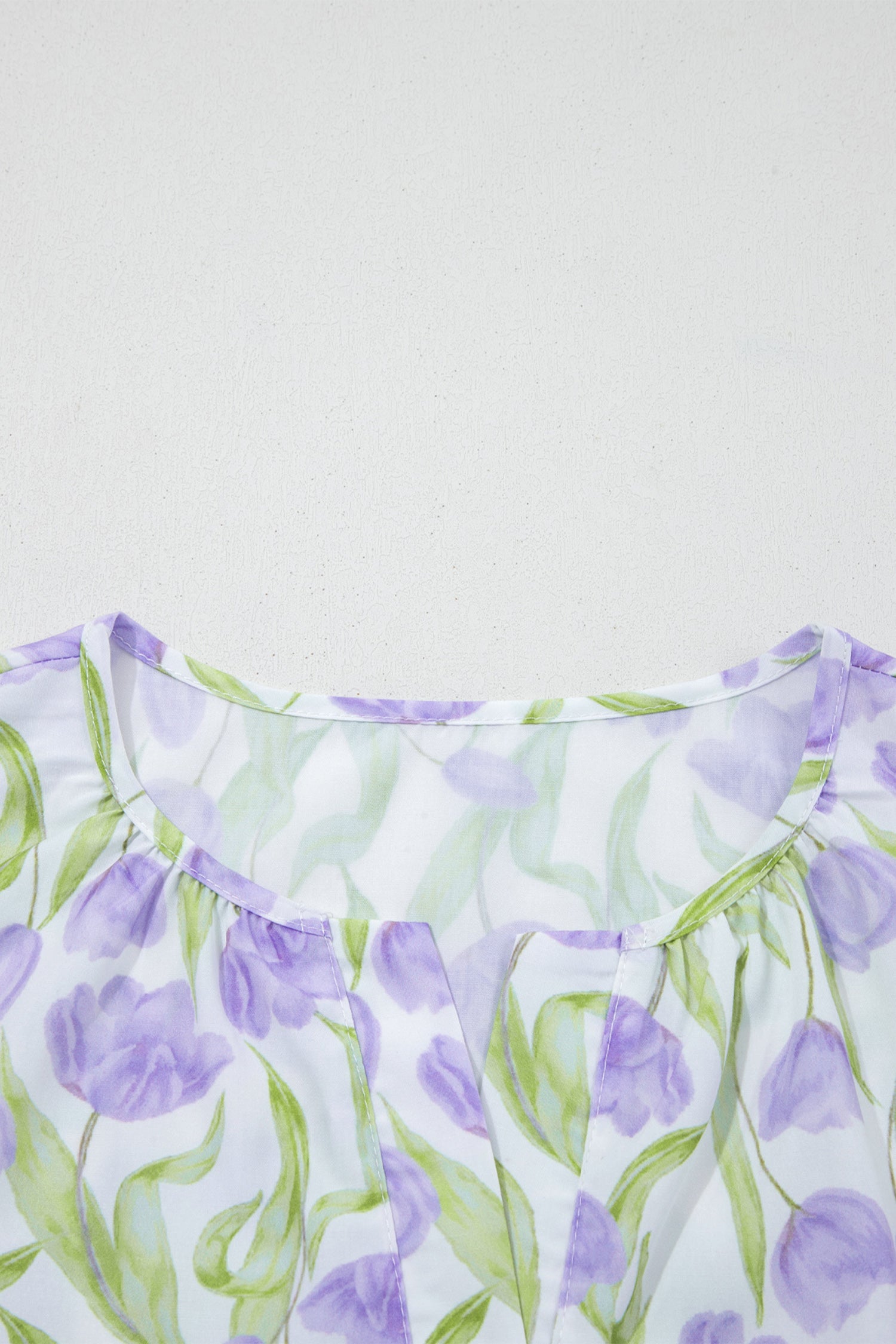 Floral Tulip Contrast Trim Midi Dress