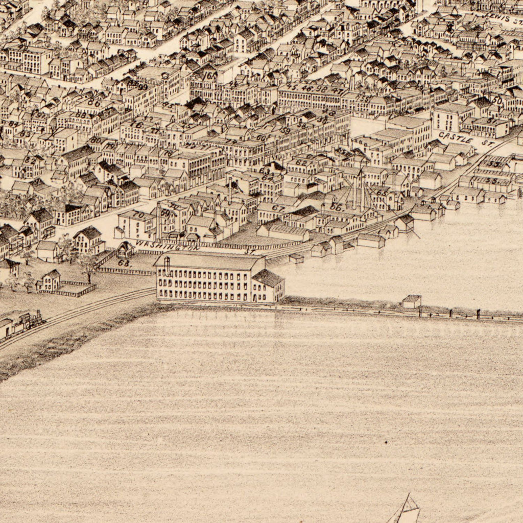 Vintage Map of Geneva, New York 1893