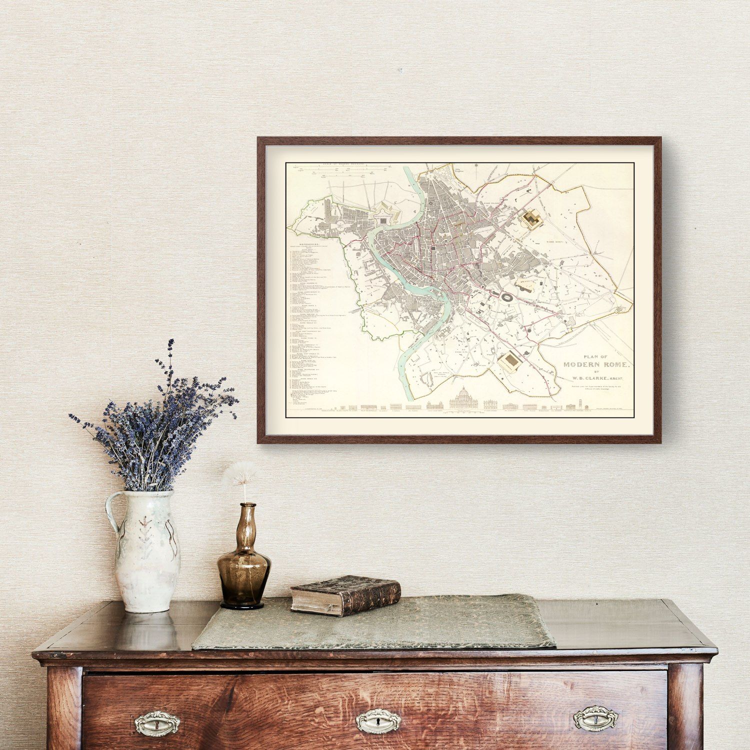 Vintage Map of Stockholm, Sweden 1838