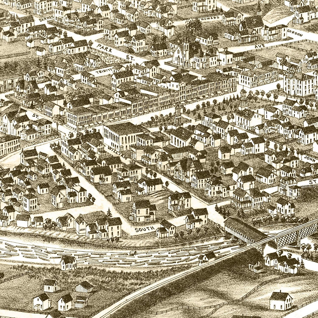 Vintage Map of Gouverneur, New York 1885