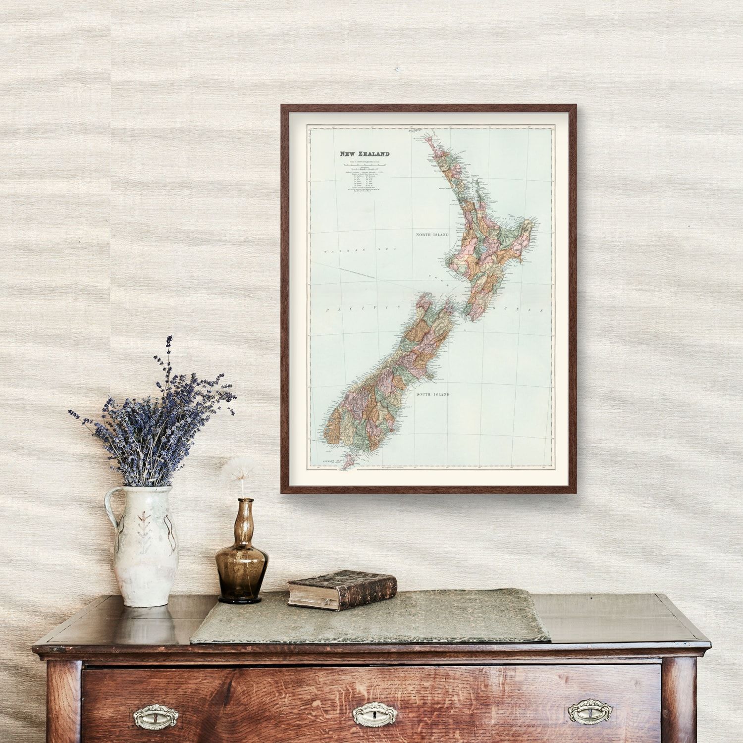 Vintage Map of New Zealand 1904