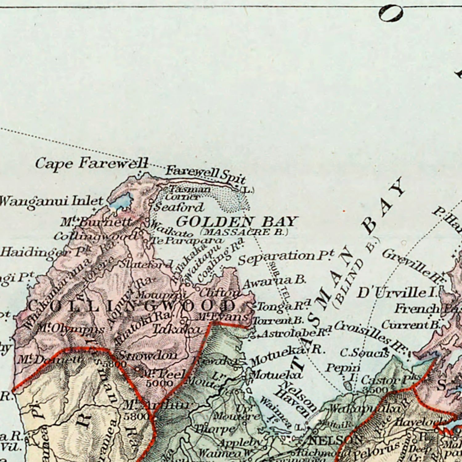 Vintage Map of New Zealand 1904