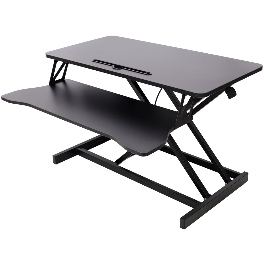 Adjustable Height Standing Laptop Desk,Adjustable Sit to Stand Up Workstation  with Keyboard Tray,Black