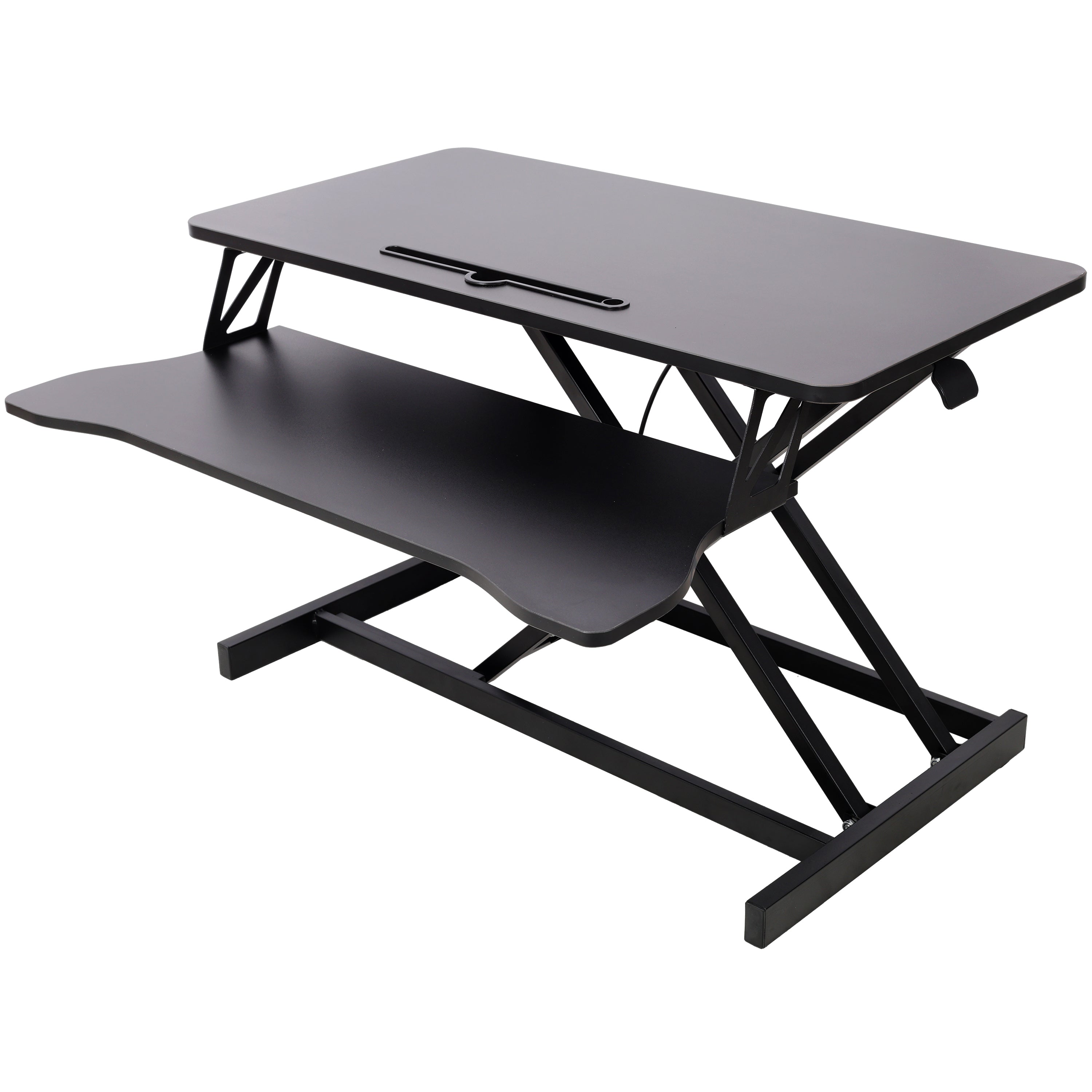 Adjustable Height Standing Laptop Desk,Adjustable Sit to Stand Up Workstation  with Keyboard Tray,Black