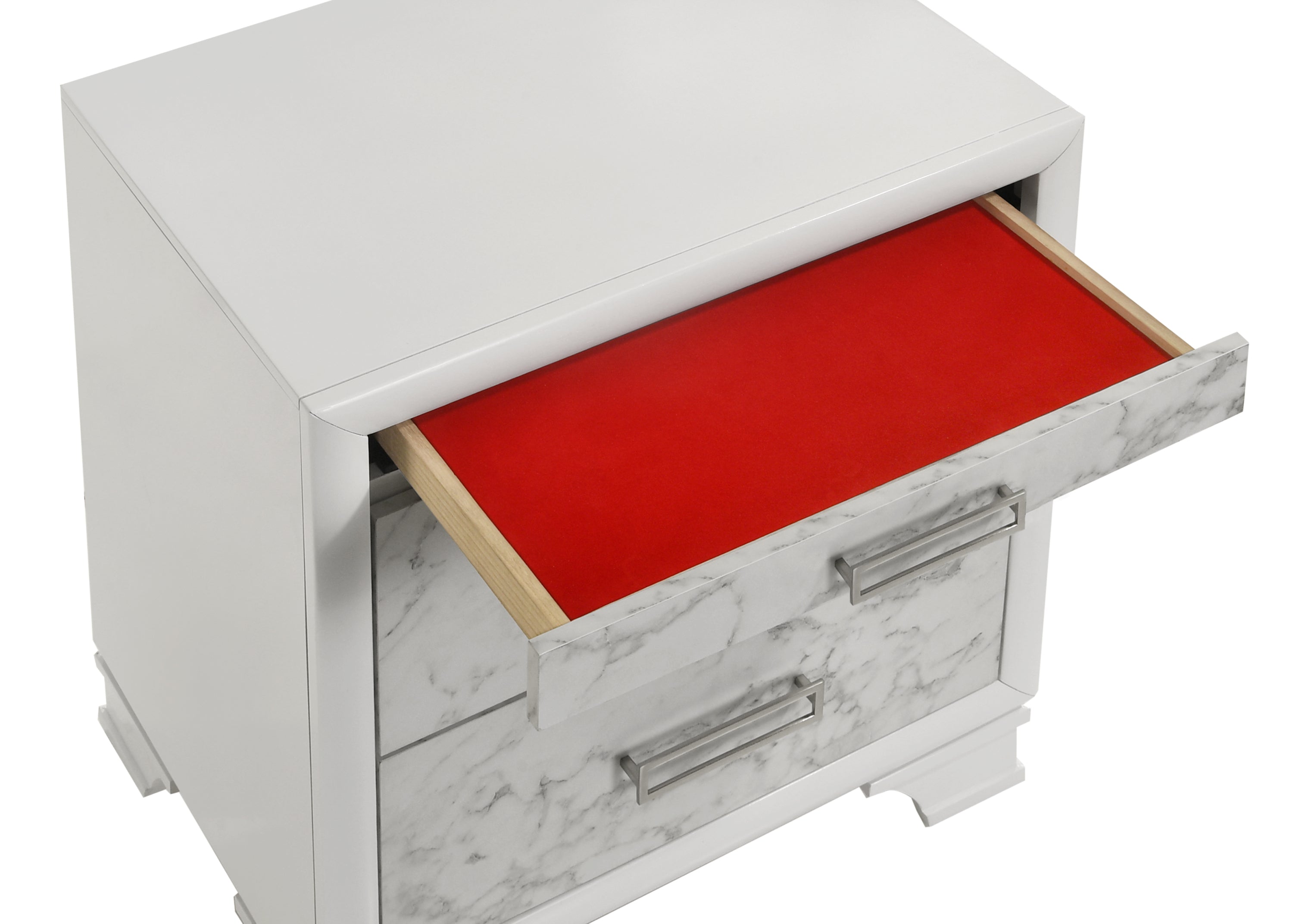 Soul Modern style Full 5PC bedroom set made with wood and Drawers in white