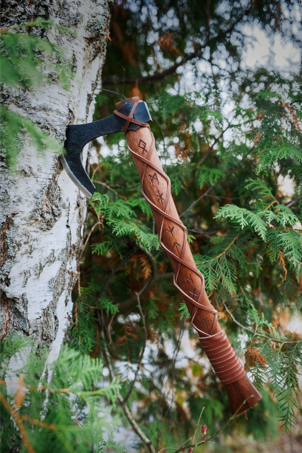 Viking Bearded Axe "Skeggox" – Runic Battle Axe