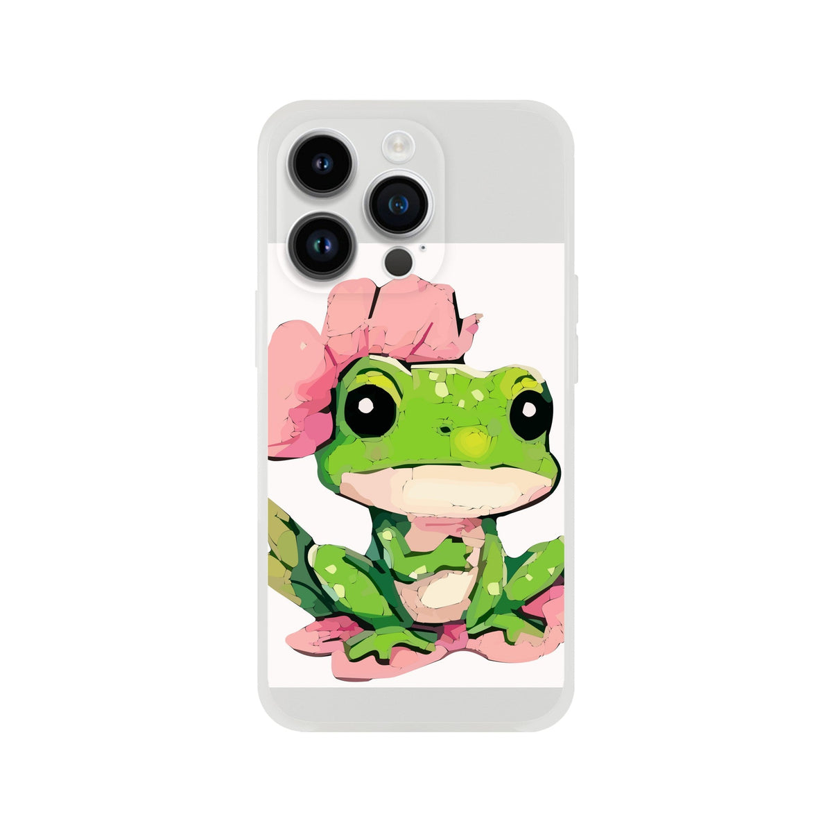 Green Frog on Lily Pad Flexi iPhone Case