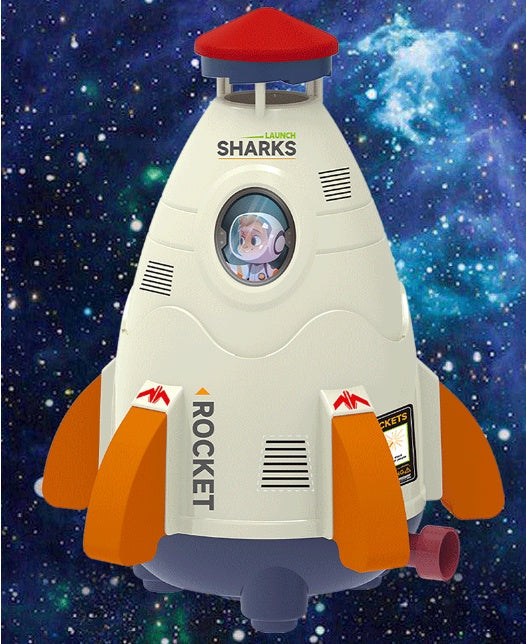 Kids Space Rocket Sprinkler – Spinning Water Spray Toy for Outdoor Fun