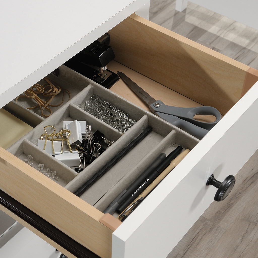 L-Shaped Desk, White finish