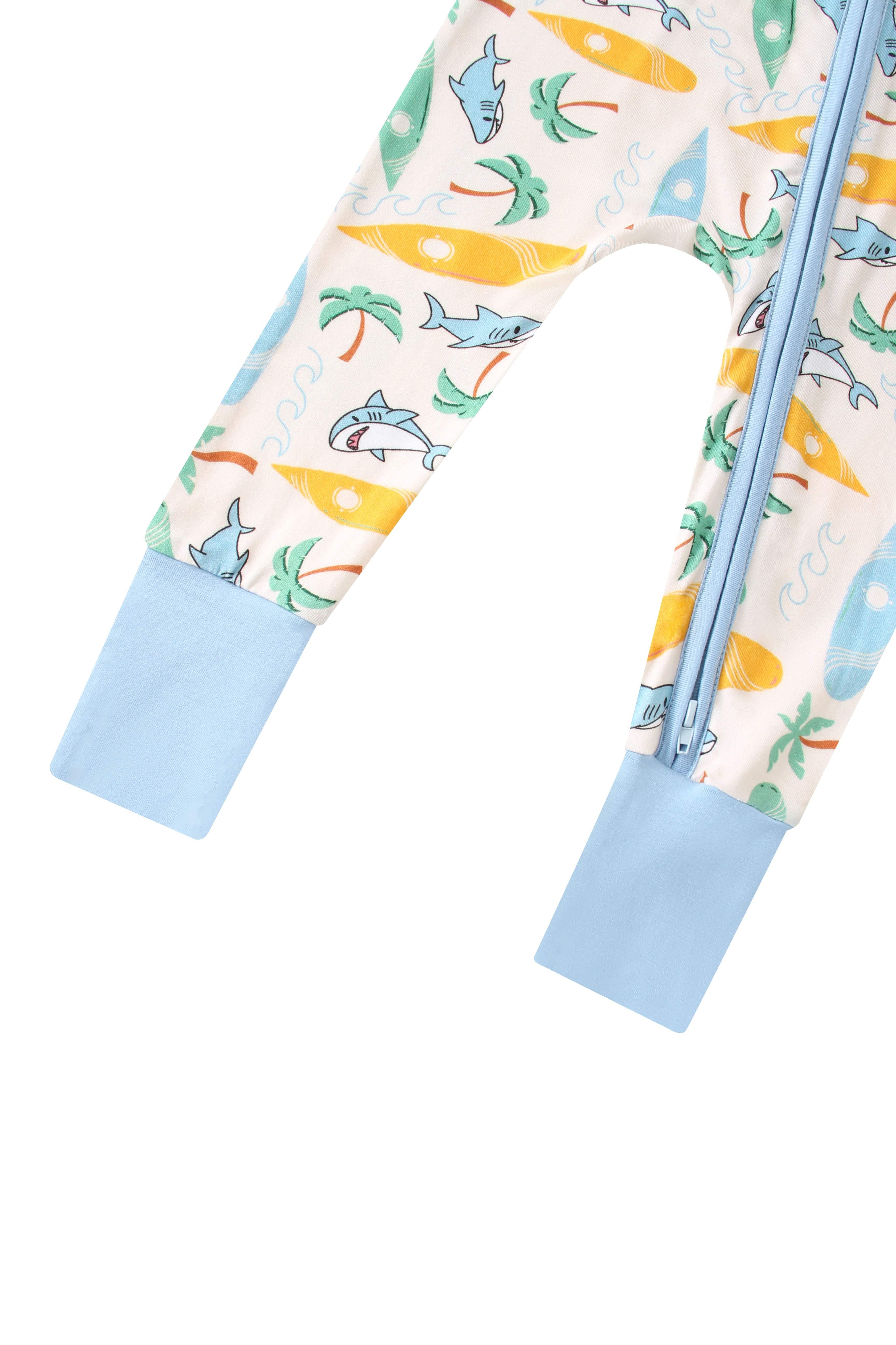 Posh TOT Surf's Up Bamboo Baby Convertible Zippy Romper  CINCO DE MAYO PROMO - FINAL SALE