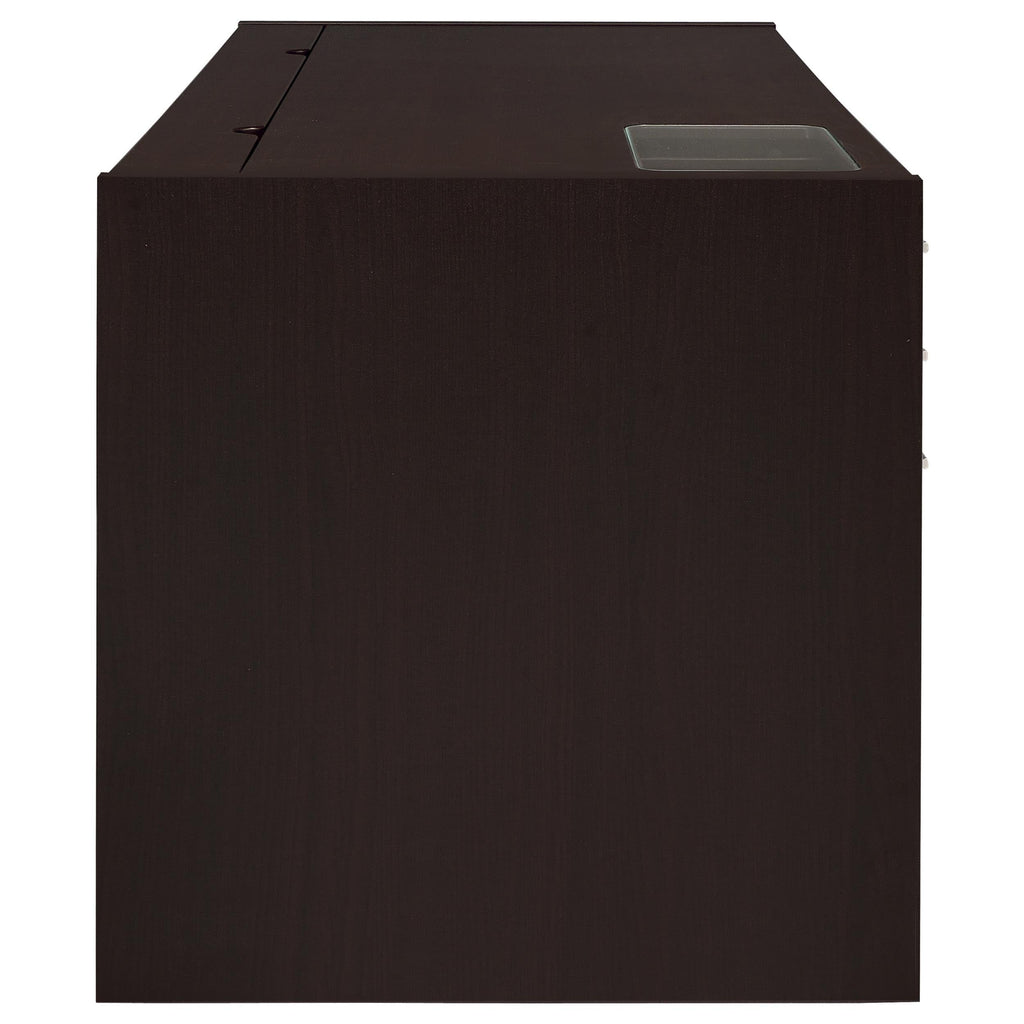 Halston Cappuccino 3-Drawer Office Computer Desk