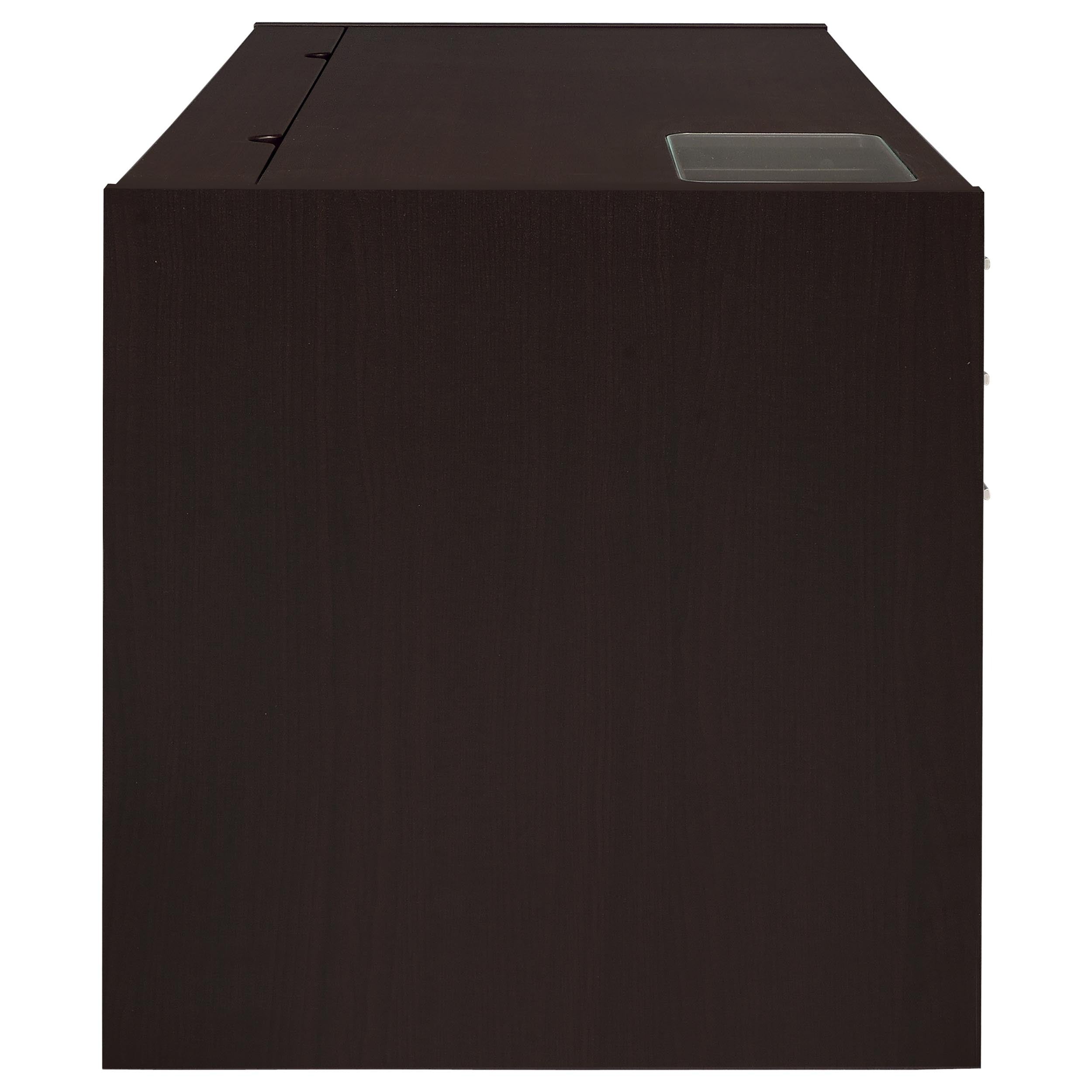 Halston Cappuccino 3-Drawer Office Computer Desk