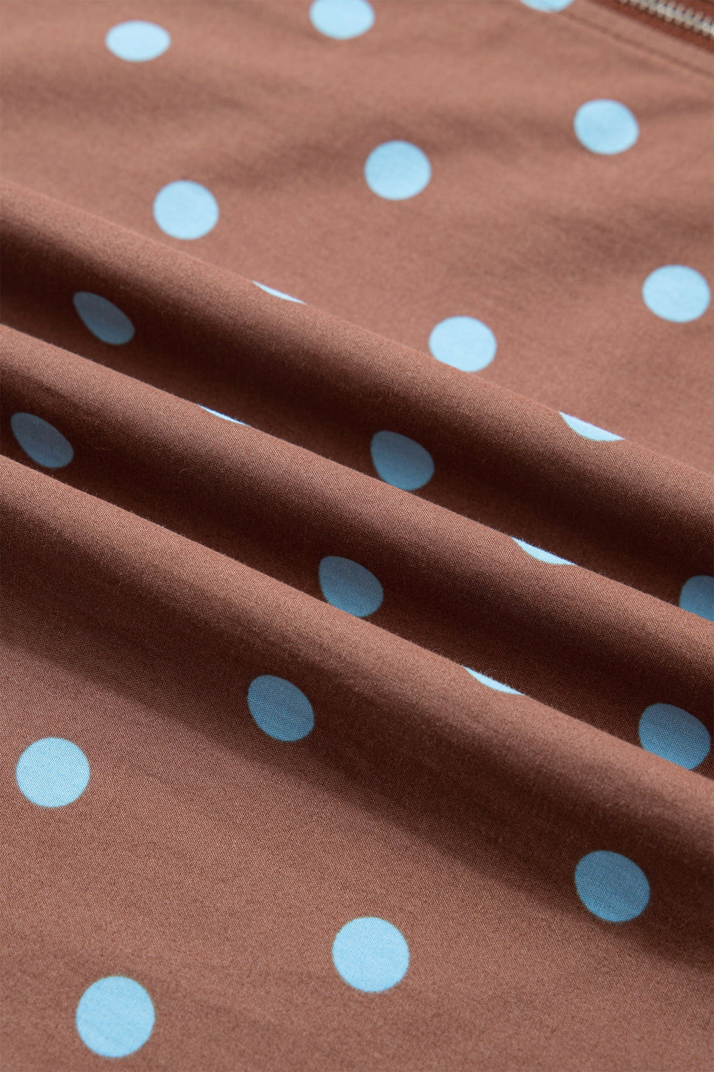 Polka Dot Zip Up V-Neck Sleeveless Dress