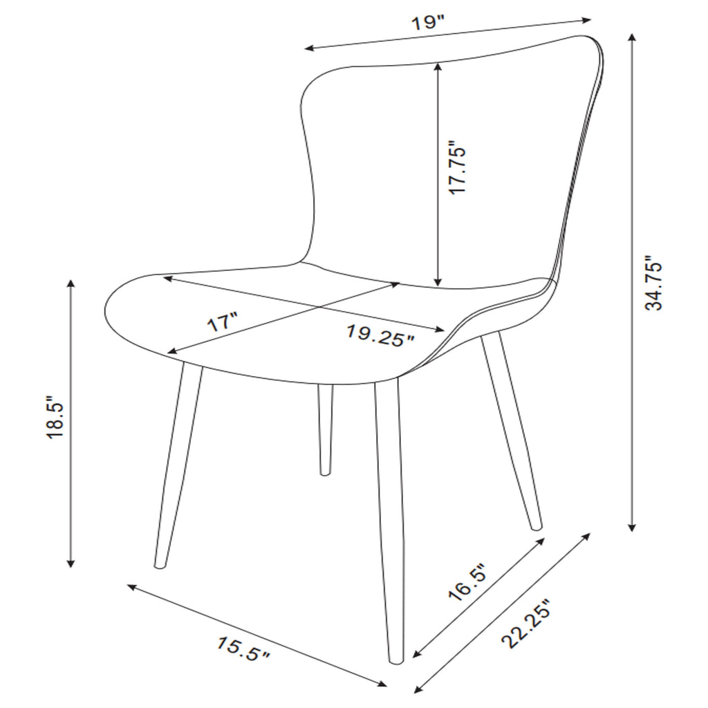 Grant Warm Grey Upholstered Dining Side Chair (Set of 2)