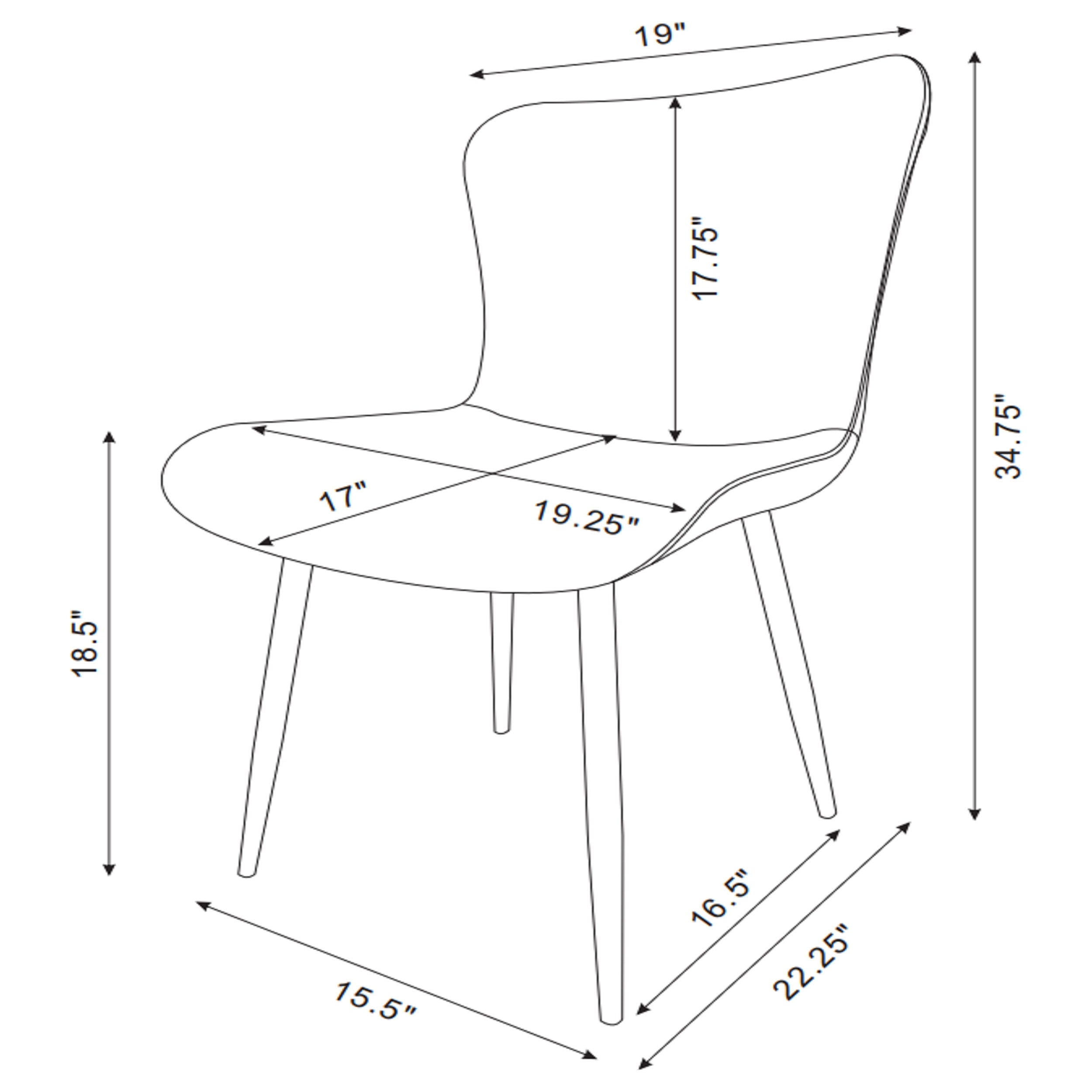 Grant Warm Grey Upholstered Dining Side Chair (Set of 2)