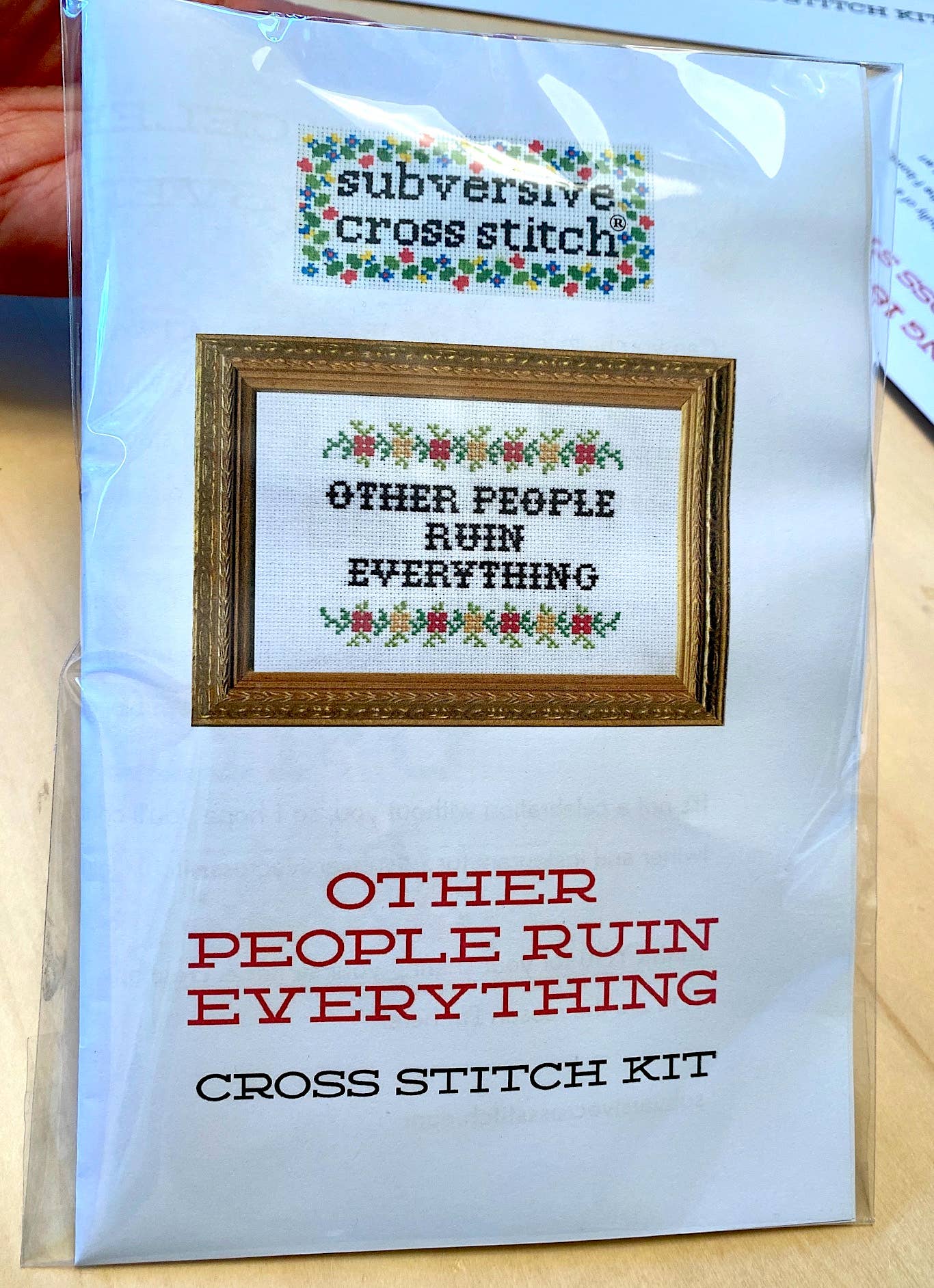 Deluxe Cross Stitch Kit – “Not Today, Satan” Funny Beginner Pattern