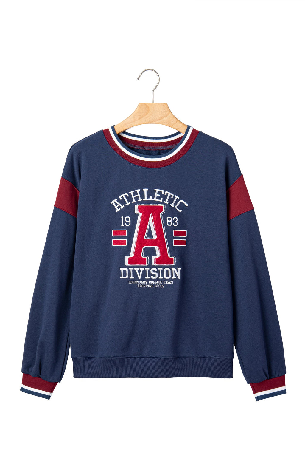 ATHLETIC DIVISION Colorblock Long Sleeve Graphic Sweatshirt