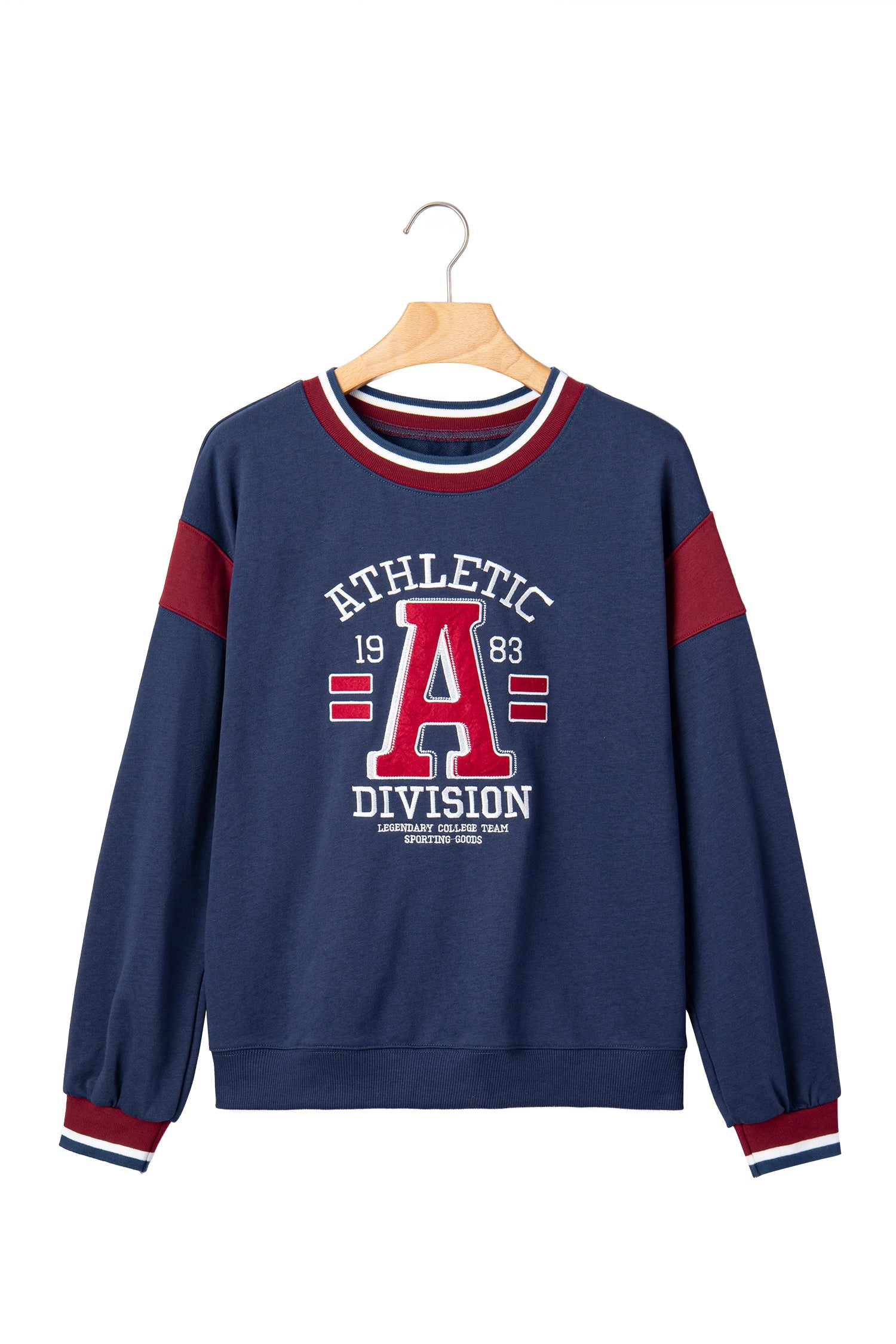 ATHLETIC DIVISION Colorblock Long Sleeve Graphic Sweatshirt