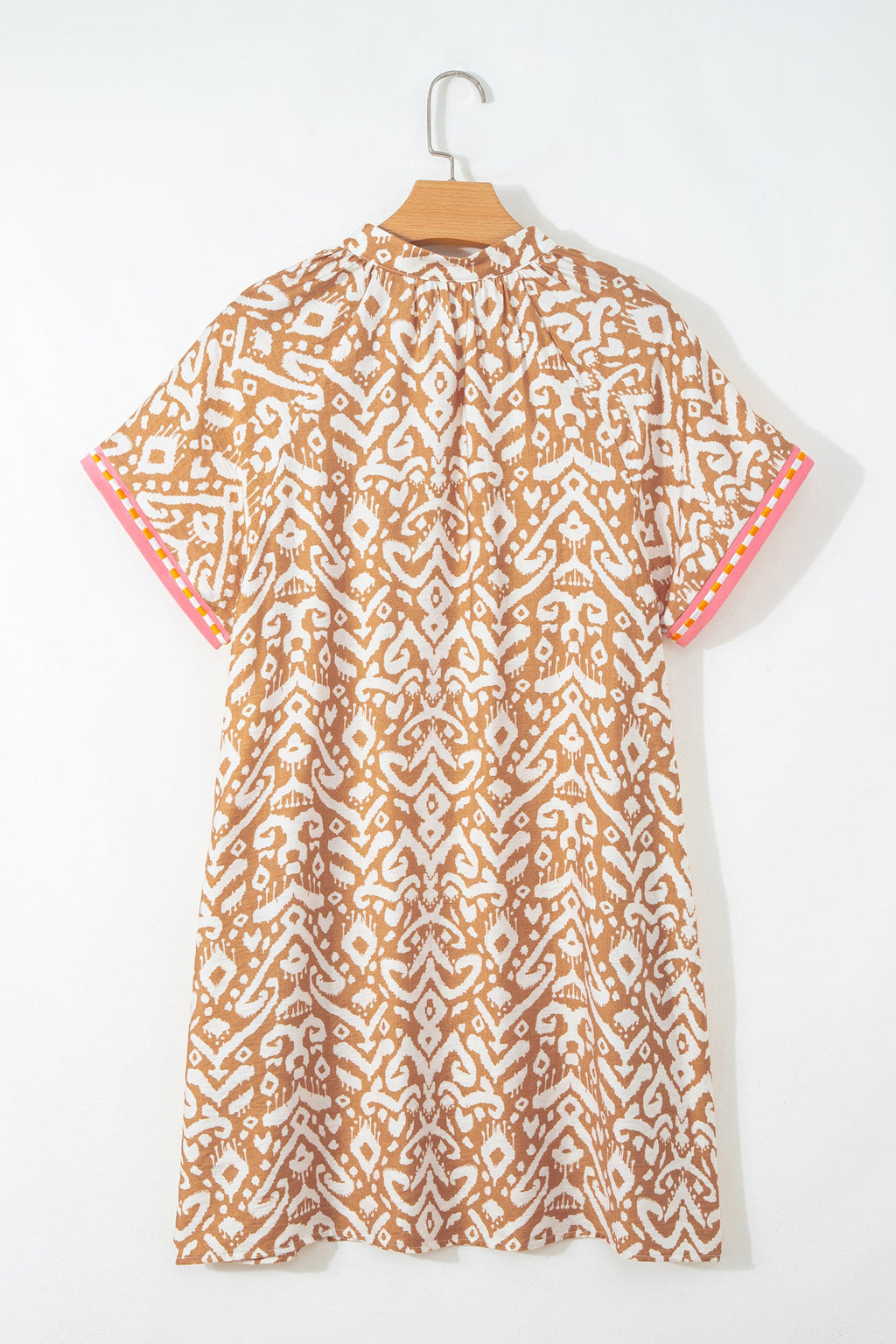Western Stripe Colorblock Short Sleeve Mini Dress