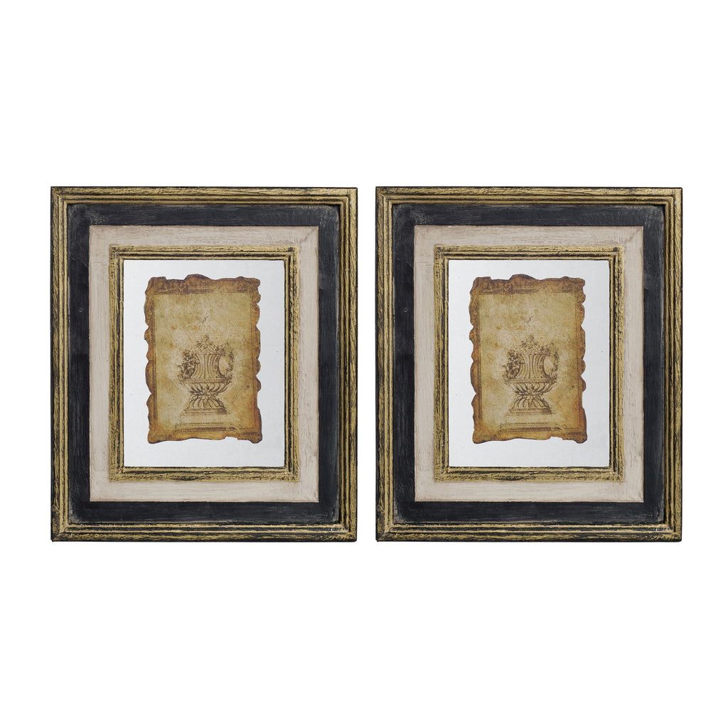 Lucian - Stylish Framed Antiqued Sculpture Print