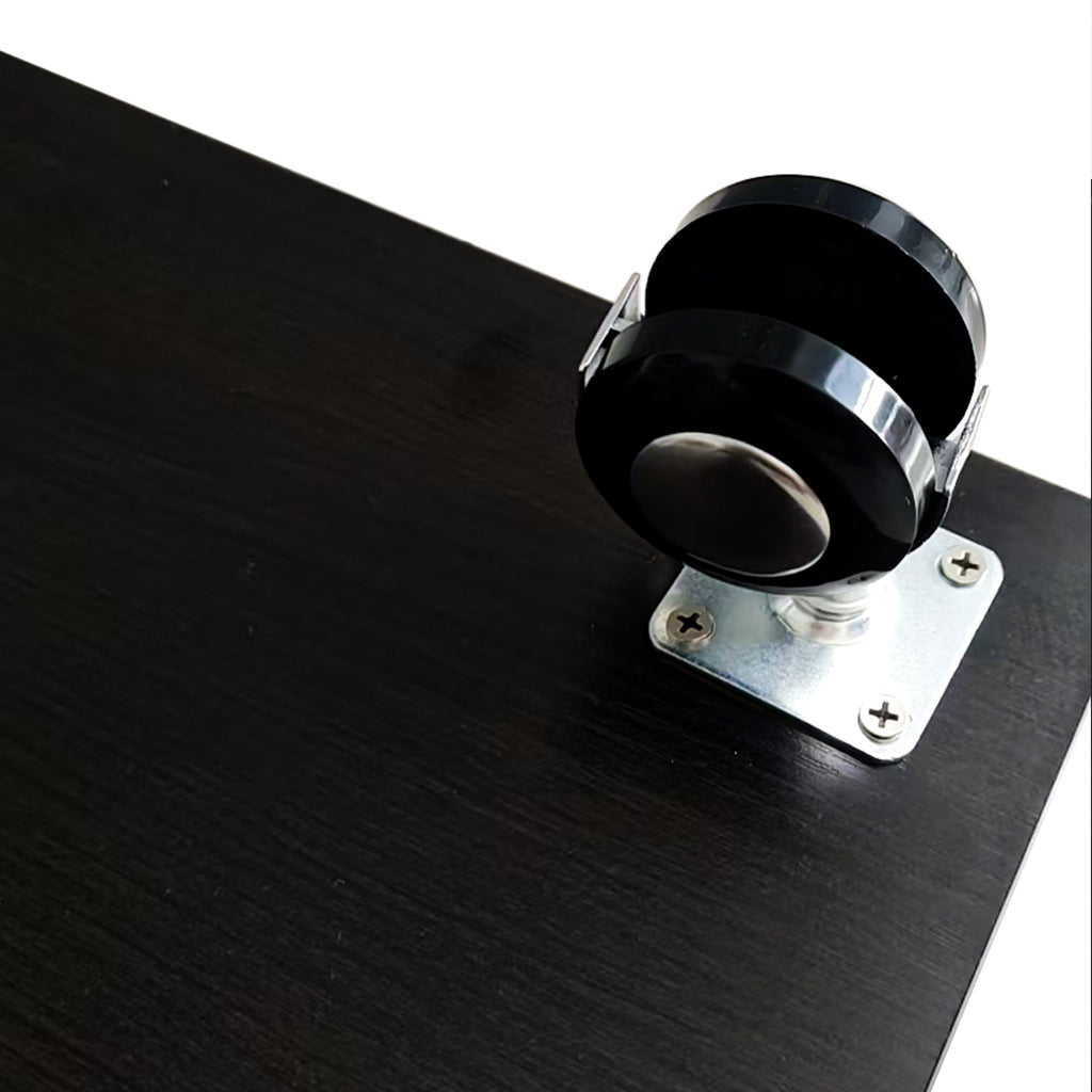 Tempered Glass Display Cabinet, Wine Cabinet, Storage Cabinet, File Cabinet with Bluetooth LED Light Strips, Lock on Door, Tempered Glass Top, Casters at Bottom for Easy Movement, Color: Black